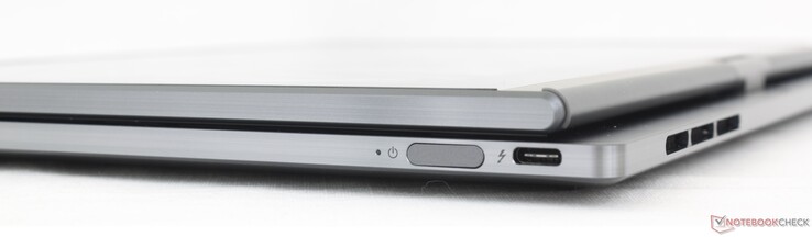 Rechts: Ein-/Ausschalter mit Fingerabrucksensor; USB-C mit Thunderbolt 4 (PD und DP)