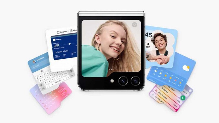 Ein geleaktes Samsung Marketing-Bild zeigt einige Situationen, in denen das größere Coverdisplay des Galaxy Z Flip5 nützlich sein könnte.