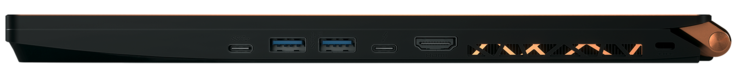 Rechte Seite: 1x USB Typ-C 3.1 Gen. 1, 2x USB 3.1 Gen. 2, 1x Thunderbolt 3, 1x HDMI