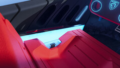 Peugeot Polygon Concept: Im Innenraum ersetzt eine Projektion auf die Windschutzscheibe das klassische Armaturenbrett, gesteuert wird mit dem eckigen Hypersquare (Bild: Peugeot).