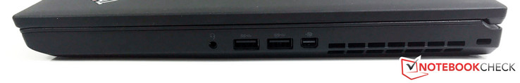 rechts: Audio-Kombo, 2x USB 3.0, Mini-DisplayPort 1.2a
