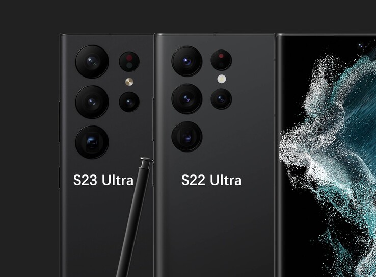 Die Kameras des Samsung Galaxy S23 Ultra brauchen mehr Platz an der Rückseite als beim Galaxy S22 Ultra. (Bild: Ice Universe)