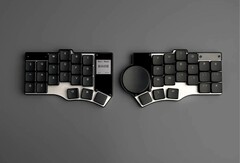 Das Toucan Keyboard nutzt ein zweigeteiltes Design für eine bessere Ergonomie. (Bildquelle: Beekeeb)