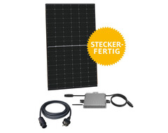 Balkonkraftwerk mit Glas-Glas-Modulen mit n-Typ-Technologie (Bild: Jinko, Deye, Handelskönig) 