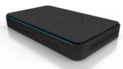 So könnte die PlayStation 5 laut einem Fan-Konzept aussehen, der Controller soll dabei drahtlos geladen werden, wenn er auf die Konsole gelegt wird. (Bild: Reddit u/ruddi2020)