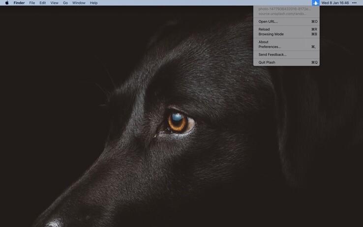 Das Interface ist denkbar einfach: Ein Icon in der Menüleiste und ein paar Optionen, das war's.