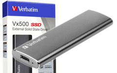 Externe SSD Verbatim Vx500 mit USB 3.1 Gen. 2 und bis zu 480 GB.