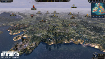 Map mit Städten in A Total War Saga: Thrones of Britannia.