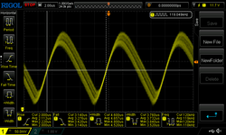 DC Dimming mit 120 kHz: Stark herangezoomt