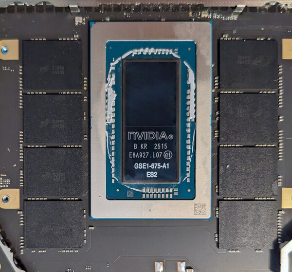 Nahaufnahme von Nvidia RTX Spark Chipsatz