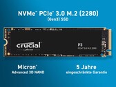 Die Crucial P3 SSD mit 4TB Speicherkapazität ist bei Amazon für 199 Euro verfügbar (Bild: Crucial)