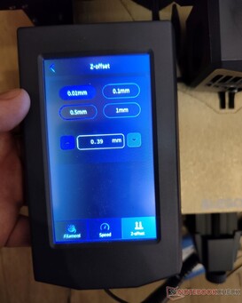 letztes Einstellen des Z-Versatzes