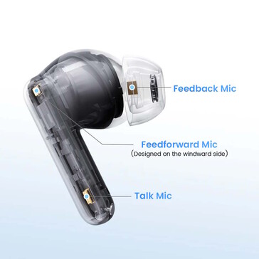 Je Kopfhörer sind drei Mikrofone verbaut