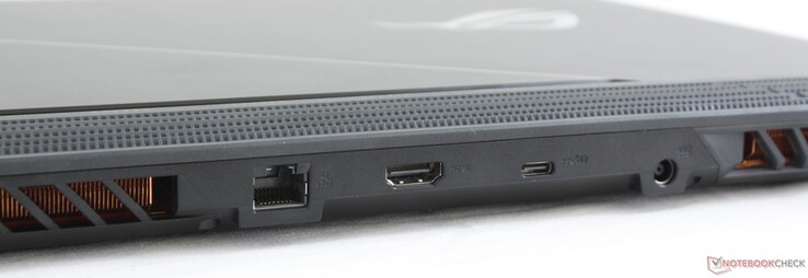 Hinten: Gigabit Ethernet, HDMI 2.0b, USB 3.2 Gen 2 Typ-c mit DisplayPort, Netzteil