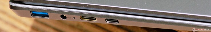 Links: USB 3.1 Gen 1 Typ-A, Netzanschluss, Mini-HDMI, USB 3.1 Gen 1 Typ-C
