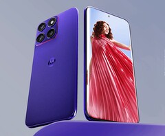 Das Motorola Edge 70 Fusion+ wird in zwei Farben angeboten, Türkis und Violett.