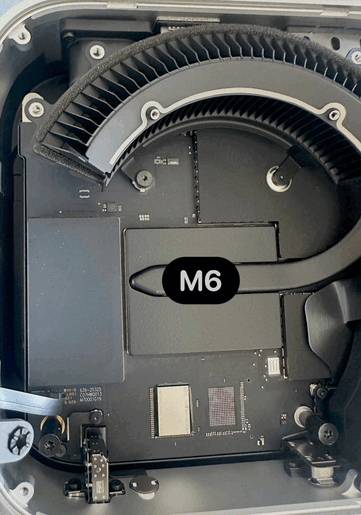 NAND-Speicher beim M6 Mac mini verlötet.