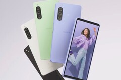 Das Sony Xperia 10 V wird in vier Farben angeboten, inklusive Lavendel, Salbeigrün, Weiß und Schwarz. (Bild: Sony)