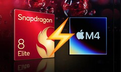 Der Snapdragon 8 Elite Gen 2 könnte den Apple M4 mit seiner Single-Core-Performance vom Thron stoßen (Bildquelle: Apple, Qualcomm, bearbeitet)