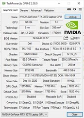 Alienware m15 R4 - GPUz