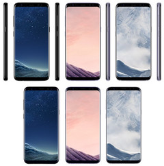 Galaxy S8 und S8+ in verschiedenen Farben