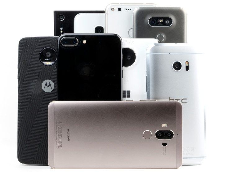 Testgeräte zur Verfügung gestellt von: Apple, Google, HTC, Huawei, Lenovo, LG, Microsoft, Samsung und Sony.