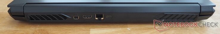 Rückseite: Mini-DisplayPort, HDMI, RJ45-LAN, USB-C 3.1 Gen2 inkl. DisplayPort