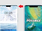 Huawei Mate 30 Pro vs. Huawei Mate 20 Pro laut jüngstem Leak aus China. Die breite Notch bleibt, schrumpft aber ein wenig.