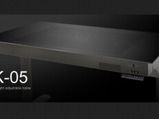 Lian Li: Elektrisch höhenverstellbarer Tisch-PC mit Glasoberfläche