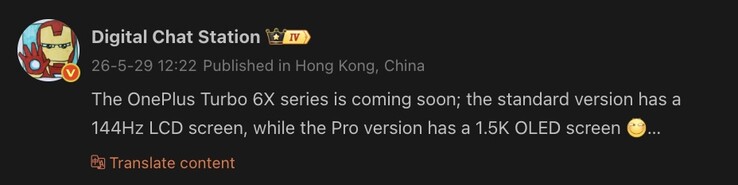 Geleakte Details zum OnePlus Turbo 6X und Turbo 6X Pro
