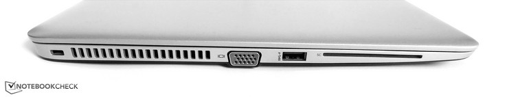 links: Kensington Lock, VGA, USB 3.0 Typ-A, Smartcard Reader