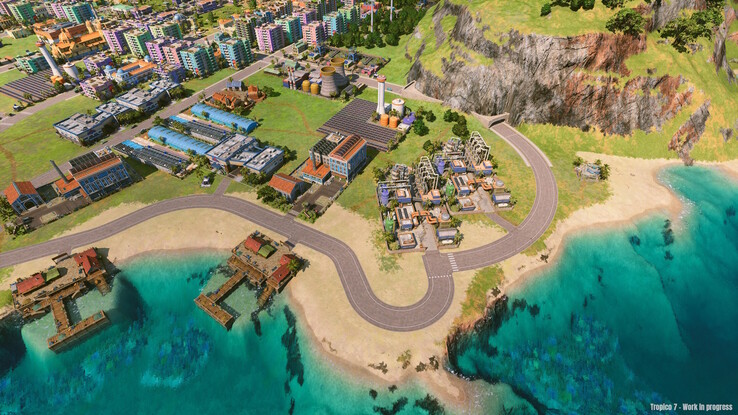 Tropico 7 erscheint Anfang 2027, zu sehen sind gebogene Straßen