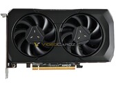 Die AMD Radeon RX 7600 Referenz-Grafikkarte soll auf ein kompaktes Gehäuse mit nur zwei Lüftern setzen. (Bild: VideoCardz)