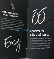 Geleakte Galaxy Note 8-Broschüre