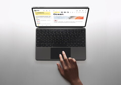 Das erste Tablet von Vivo kommt offenbar mit einer Tastaturhülle mit vergleichsweise großem Trackpad auf den Markt. (Bild: Vivo)