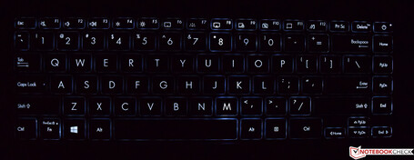 Tastatur des Asus ZenBook 13 UM325S (beleuchtet)