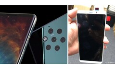 Das Nokia 9 mit Penta-Cam im Konzeptvideo vom Concept Creator, daneben ein Leak des Nokia X7.
