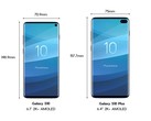 Zwei der möglicherweise vier Samsung Galaxy S10-Varianten und ihre Maße.