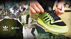 Die limitierten Adidas-Sneaker tragen ein Xbox-Logo, während die Schuhe im klassischene Xbox-Grün ausgeführt sind. (Bild: Microsoft)