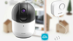 Smart Home: D-Link DCS-8515LH 340°-HD-WiFi-Kamera und DCH-S161 Wassersensor.