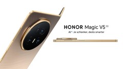 Das Honor Magic V5 startet nächsten Monat bereits in Hong Kong. In Deutschland wirbt Honor ebenfalls bereits mit dem dünnen Foldable. (Bildquelle: Honor)