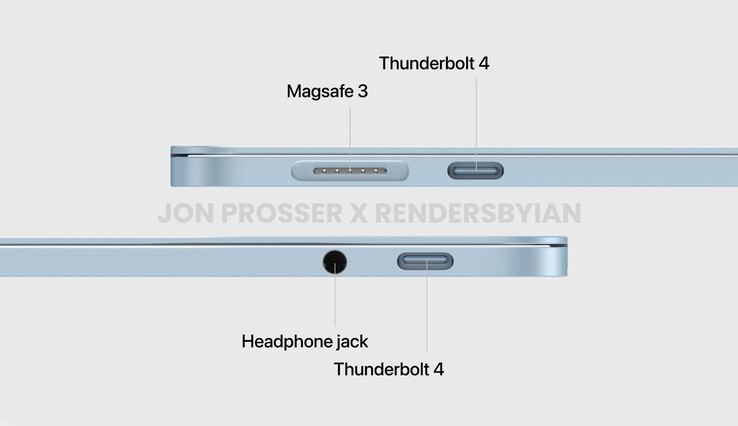 Neben zwei Thunderbolt-Anschlüssen soll das nächste MacBook Air auch über MagSafe verfügen. (Bild: Jon Prosser / Ian Zelbo)