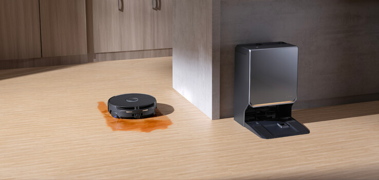 Der Narwal Flow 2 wischt mit 60 °C Track-Mop-Wischsystem.