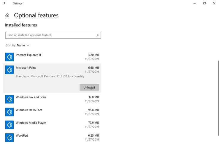 Microsoft Paint und WordPad sind bald optionale Features. (Bild: Windows Latest)