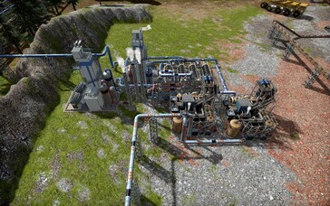 Diese Leitungen sind einzeln zu verlegen, hier ist die Vorstufe der Düngemittelproduktion zu sehen (Bildquelle: Notebookcheck)