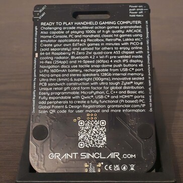 Kann man machen: Die Spezifikationen befinden sich auf der Rückseite - wohl für den Verkauf im Einzelnhandel