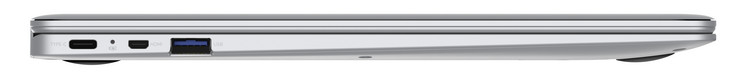 Linke Seite: 1x USB 3.1 (Typ-C), MicroHDMI, 1x USB 3.1