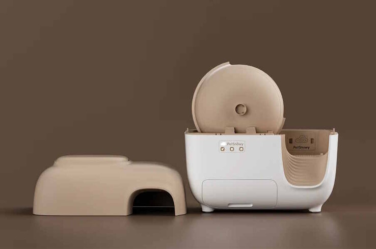 PetSnowy: Verklumptes Katzenstreu wird entfernt