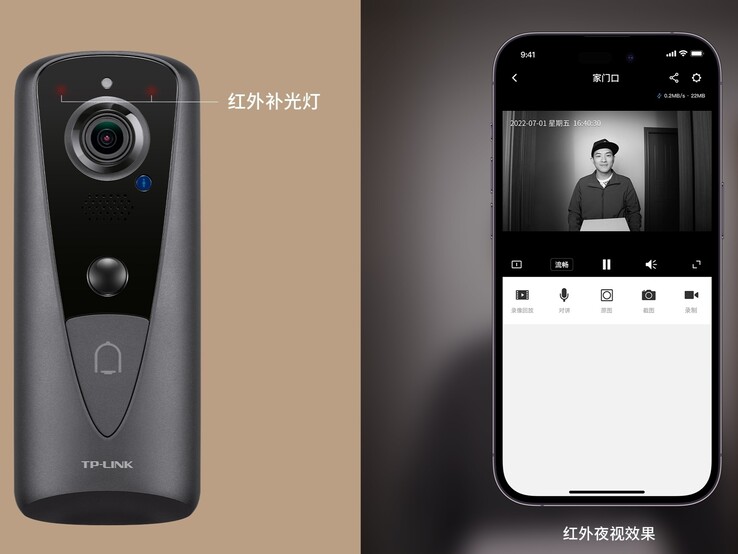 Die Kamera bringt eine Nachtsichtfunktion mit