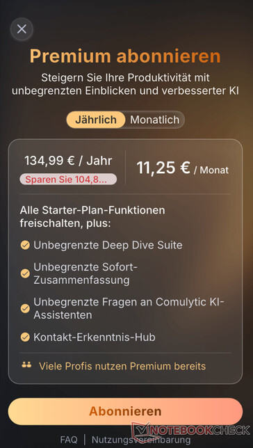 Wer alles aus Comu Action Pro herausholen möchte, benötigt das kostenpflichtige Abo.